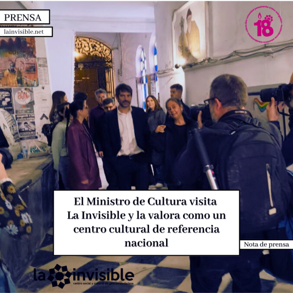 El Ministro de Cultura visita La Invisible y la valora como un centro cultural de referencia nacional